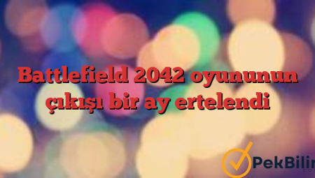 Battlefield 2042 oyununun çıkışı bir ay ertelendi
