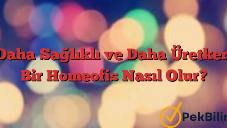 Daha Sağlıklı ve Daha Üretken Bir Homeofis Nasıl Olur?