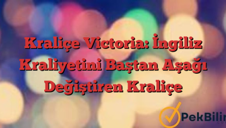 Kraliçe Victoria: İngiliz Kraliyetini Baştan Aşağı Değiştiren Kraliçe